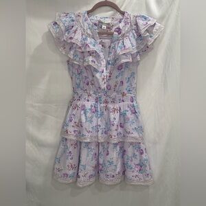 LoveShackFancy for Target Lavender and Blue Floral Ruffle Dress size XS